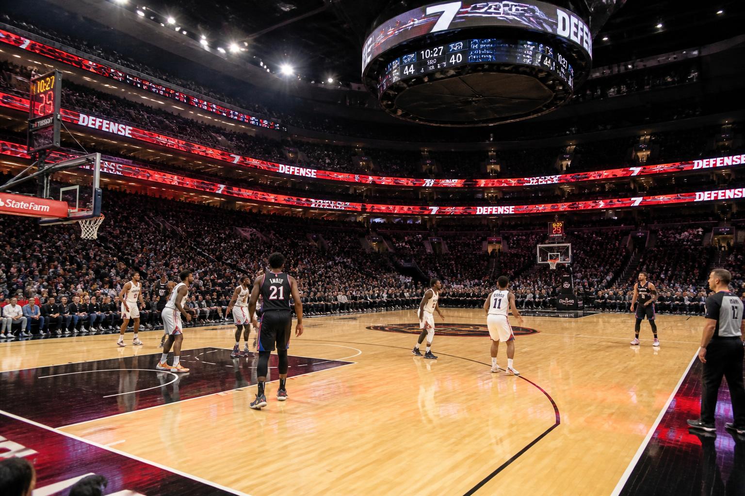 Modern indoor basketball arena